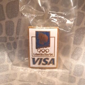 Vintage Lillehammer 1994 Winter Olympic Games Pin Team USA VISA Sponsor Pin